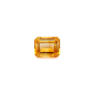 Proveedor al por mayor de piedras de cuarzo citrino natural corte esmeralda 10x12mm octágonos dorados de calidad AAA de 10mm para joyería - Product Image 1