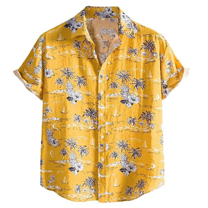 OEM Cotton Short Oversized Top Casual Print Beach Summer Patchwork <b>Men's</b> <b>Shirt</b> Short Sleeve <b>Hawaiian</b> <b>Shirt</b> <b>men's</b> <b>shirts</b> - Product Image 1