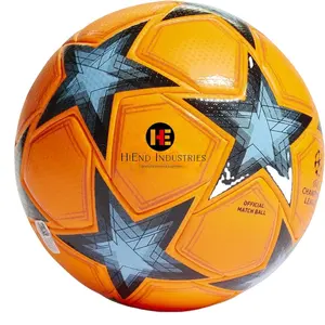 Balón de fútbol personalizado para entrenamiento de fútbol, servicio OEM, tamaño 5, cuero PU de alta calidad, hecho en Sialkot Pakistán