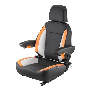 New Adjustable <b>Forklift</b> Seat With Armrest Headrest Seatbelt For Tractor Mower Farm Use - Product Image 1