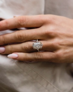 10x7มม. แหวนหมั้นรัศมีสีขาวสว่างตัด | แหวนเงินผู้หญิงเครื่องประดับแต่งงานเจ้าสาว CZ - Product Image 1