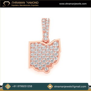 2025 tendencia 10K oro sólido estilo Hip Hop collar con colgante de diamante Real ESTADO DE Washington joyería de moda personalizado helado encanto regalo - Product Image 5