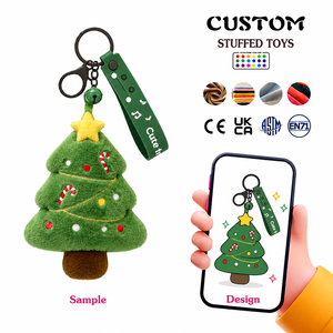 Porte-clés en peluche personnalisé pour la décoration de Noël, avec logo et forme sur mesure, personnalisation exclusive des porte-clés, faible MOQ - Product Image 4