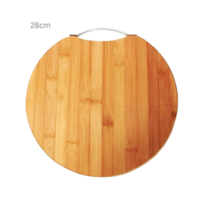 Planche à découper en bois ronde de 28cm pour la manipulation et la préparation des aliments - Product Image 1