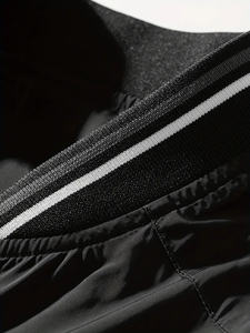 Chaqueta Bomber de calidad para hombre hecha a medida con cuello levantado Chaqueta de precio con logotipo de talla grande de invierno para hombre - Product Image 3