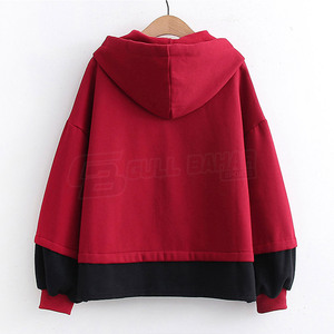 Sudadera con capucha transpirable para mujer con mangas caídas en los hombros y cuello con capucha de aspecto limpio para la colocación del logotipo frontal de invierno - Product Image 2