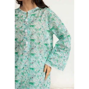 Conjunto Casual IUSTTS-2109 Primavera/Verano, Estampado en Crepé, Talla XS/XS, Top sin Cuello con Manga Tres Cuartos, Conjunto de 2 Piezas - Product Image 3