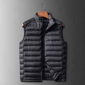 Logo personnalisé hommes col montant toile gilet bouffant fermeture à glissière gilet avant pour les activités de plein air coton matériel - Product Image 4