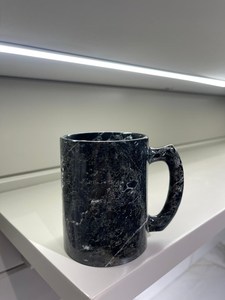 Taza de café de ónix negro, taza de piedra de ónix, taza de mármol de ónix de cerámica - Product Image 6