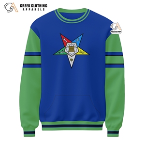 Sweat-shirt en chenille brodé inspiré de l'Ordre de la Croix de Pâques grecque pour femmes et hommes, sororité, fraternité, grande taille - Product Image 2
