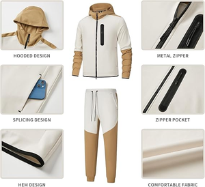 Chándales Casuales Extra Grandes de Moda al por Mayor, 100% Algodón, Tela Fresca, Cuello con Capucha, Logotipo Personalizado, Ropa Unisex de Invierno - Product Image 3