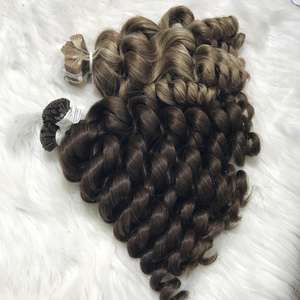 Venta al por mayor Bouncy Curl FLAT-TIP Gran Stock de calidad superior Virgin Hair 100% Virgin Hair, Vietnamese Raw Hair - Product Image 2
