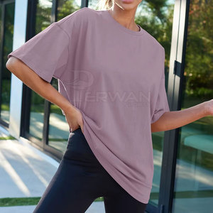 T-shirts amples décontractés pour femmes - Été - Haute qualité - Couleur unie - Respirant - Séchage rapide - Manches courtes - Polyester/coton - Product Image 4