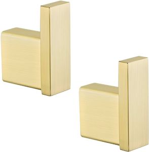 Porte-clés en laiton de meilleure qualité Crochet à vêtements pour porte intérieure en laiton Crochet en tissu pour armoire Crochet en laiton Design moderne - Product Image 6