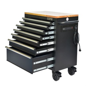 Vente en gros Boîte à outils modulaire à 7 tiroirs Ensemble de mécanicien d'emballage ISTA Armoire de garage en acier à revêtement en poudre personnalisable Rangement d'outils OEM - Product Image 3