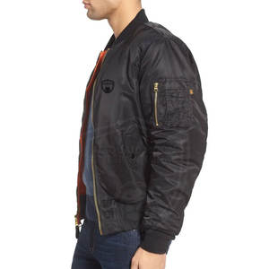 แจ็กเก็ตบอมเบอร์ของผู้ชายเสื้อแจ็คเก็ตแฟชั่นแบบปรับแต่งได้ปกตั้งดีไซน์ล่าสุดและโลโก้ของคุณเอง - Product Image 4