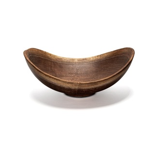 Plat décoratif en bois avec des motifs de grain lisses à l'intérieur, idéal pour les accents de style minimaliste bohème ou rustique, accessoires pour la maison - Product Image 2