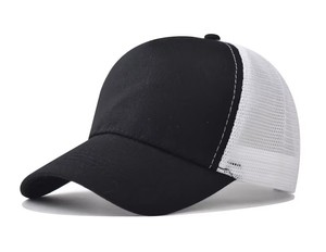 Casquettes de camionneur de haute qualité Vente en gros Logo personnalisé Unisexe Mesh Net Caps Curved Brim 5 Panel Cotton Canvas Trucker Hat Pour Hommes - Product Image 6