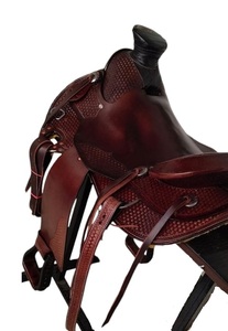 Selle occidentale de style anglais de qualité supérieure 100% équipement d'équitation essentiel en cuir durable fait à la main pour l'équitation - Product Image 6