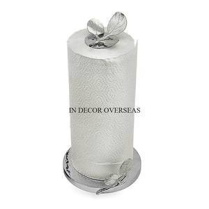 Porte-serviettes en papier moulé en aluminium poli brillant gravé de couleur argent de créateur unique le plus chic à un prix impressionnant - Product Image 4