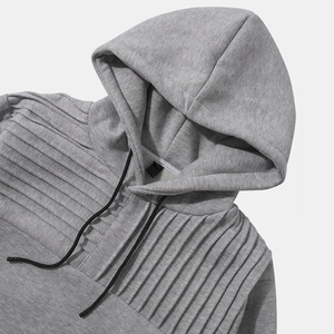 Pull à capuche d'hiver décontracté athlétique à manches longues pour hommes nouveauté polaire thermique pour les entraînements taille XS couleur unie numérique - Product Image 2