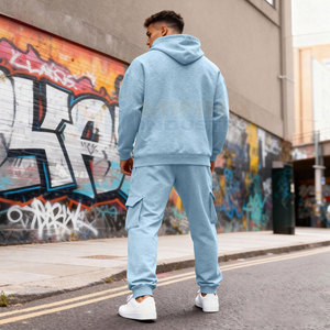 New Design 100% Cotton <b>Pullover</b> <b>Men</b> Tracksuit Long Sleeve Street Wear <b>Men</b> Tracksuit Made In Pakistan - Product Image 3