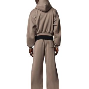 Logo personnalisé Jogging Survêtements Hommes Survêtement Coton Streetwear Jogging Grande Taille Broderie Survêtements Unisexe Hoodies Ensemble - Product Image 2