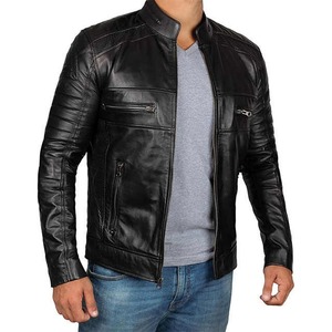 Chaqueta de cuero con estilo de moda Buena calidad La mayoría de las ventas Precio más bajo Nuevo diseño 100% Chaqueta de cuero puro para hombres - Product Image 1