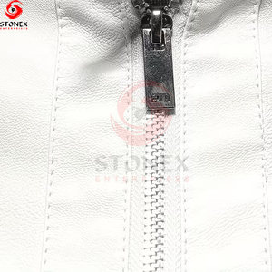 Customizable Lightweight Winter Leather <b>Jacket</b> <b>Men</b> High Quality Comfortable Waterproof High Street Style <b>White</b> Color - Product Image 5