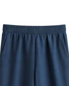 Custom <b>Women</b> Knitted Two Piece Sweater Set White And <b>Navy</b> Blue Color Block Pullover <b>Top</b> With Wide Leg Pants Winter Outfit - Product Image 6