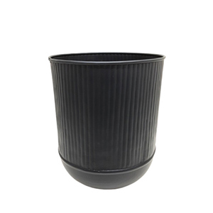 Juego de 2 macetas redondas de hierro, máquina de maceta de arroz de tamaño pequeño de Color negro para exteriores y sala de estar, comedor, decoraciones a granel - Product Image 1