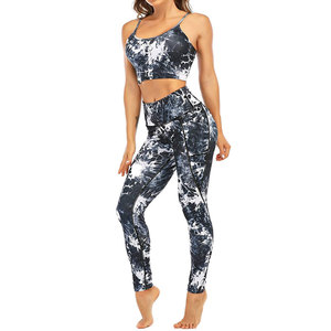 Venta caliente Trending Active Wear Mujeres Yoga Sets Ropa atlética para damas Fitness Sports Yoga Sets con logotipo personalizado - Product Image 2