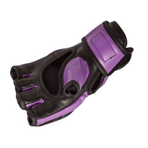 Guantes de MMA de Cuero Ligeros para Entrenamiento Intensivo en el Gimnasio con Espuma Absorbente de Impactos, Cierre Ajustable, Unisex - Product Image 5