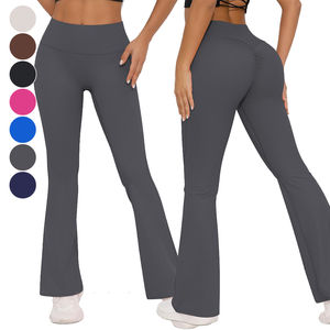 Ropa deportiva Gimnasio Cintura alta Levantamiento de glúteos Mallas para correr Fitness Yoga Deporte Entrenamiento Fitness Flare Leggings Mujer - Product Image 1