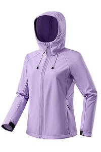 Veste en polaire unisexe avec logo personnalisé, col montant, fermeture éclair, motif uni imprimé, coupe-vent, vêtements de travail d'extérieur pour l'hiver - Product Image 3