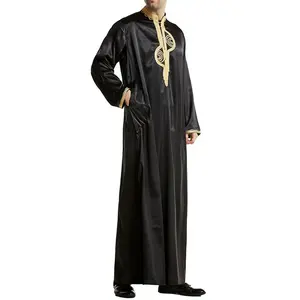 通気性のあるパキスタンのコットンイードウェア2024エスニックトベ夏冬イスラム教徒の服刺Embroidered男性トベ