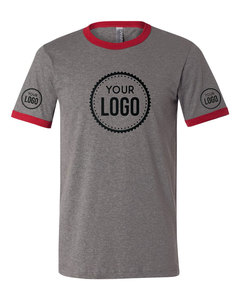 Vente en gros USA Ringer Tee Next Level Bella + Chemises à garniture contrastée rétro en toile et Tultex, parfaites pour les promotions d'impression en vrac - Product Image 3
