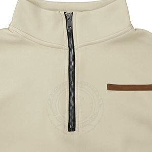 เสื้อแจ็คเก็ตผู้ชายไซส์ใหญ่ แห้งเร็ว เป็นมิตรกับสิ่งแวดล้อม ระบายอากาศได้ดี แบบลำลอง ซิป ¼  พร้อมโลโก้ด้านหน้า บริการ OEM ใส่สบายในฤดูหนาว สำหรับผู้ใหญ่ - Product Image 5