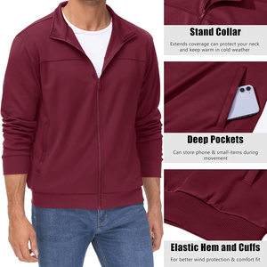 Vêtement de sport coupe-vent en gros, qualité supérieure, veste de sport unisexe personnalisée, col montant, veste tendance de rue, printemps automne - Product Image 4