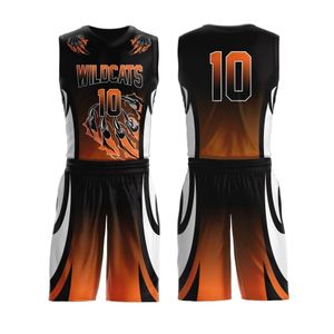 Customized Design Breathable Anti-Bacterial Plus <b>Size</b> Digital Print <b>Basketball</b> Kit Sports Uniform Sets 100% Polyester Unisex - Product Image 4