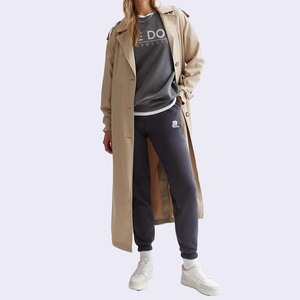 Ropa de calle, chándal de algodón para damas, ropa informal, ropa de calle de gran tamaño, chándal de lavado ácido con hombros caídos - Product Image 3