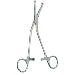 Pinzas Ortopédicas Quirúrgicas Curvas Dingman para Sujeción de Huesos |   Herramienta Médica Manual de Acero Inoxidable de Alta Calidad con Certificación CE para Huesos - Product Image 6
