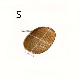 TienPhong Vente en gros Panier tissé en bambou polyvalent-Parfait pour le stockage des aliments, le séchage et la décoration | Idéal pour les fruits, les légumes - Product Image 4