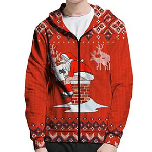 Printed Embroidered Solid <b>Christmas</b> Logo Digital Printed 100% Cotton Fleece Winter Men <b>Hoodies</b> Regular Fit Pullover Pocket - Product Image 4