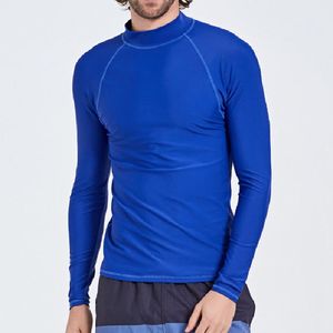 Alta elasticidad hombres Fitness manga corta impresión personalizada RashGuard hombres manga larga protección UV MMA Rash Guard camiseta manga larga - Product Image 4