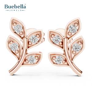 Boucles d'oreilles élégantes en diamant rond pour femmes Bijoux étincelants en argent 925 Cadeau parfait pour toutes les occasions - Product Image 1