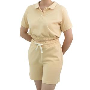 Chemise et short à motif solide et décontracté pour femmes Collection de vente en gros à chaud dans les tailles adultes - Product Image 1