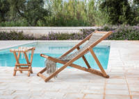 Chaise longue pliante tressée de style bohème écologique moderne, hamac en macramé, balançoire de jardin, chaise inclinable de plage avec pompons