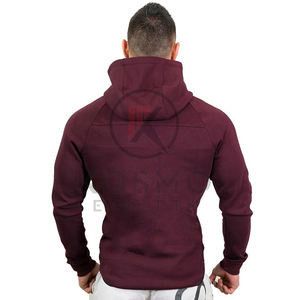 Sweat à capuche zippé épais pour hommes Mode hivernale Vêtements en polaire vierge avec logo personnalisé imprimé Style 3D en tissu éponge - Product Image 2