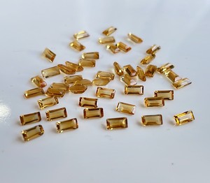 Citrine naturelle coupe baguette 2x4mm à facettes-pierre précieuse coupe baguette citrine en vrac de qualité supérieure - Product Image 6